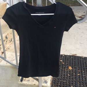 Black Tommy Hillfigure  short sleeve shirt